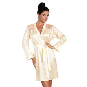 Irall Daphne Robe Satin Lace Detail Women Cream Nightwear